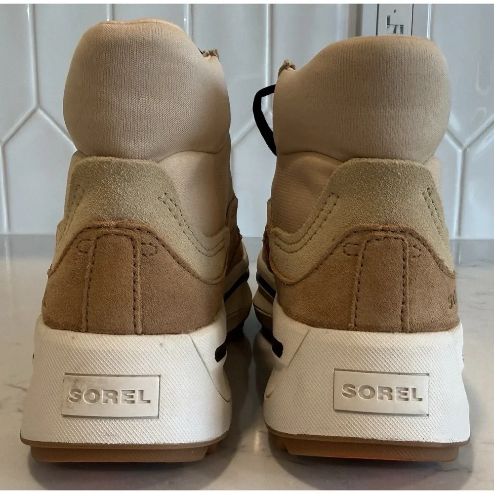 Sorel ONA Out N About NL4856-209 Mid Sneaker Boots Womens 5 Beige